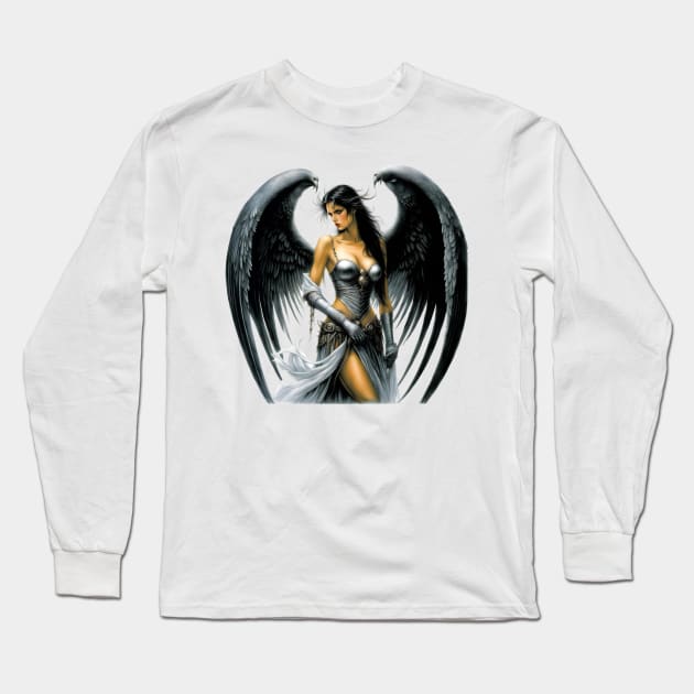 Dark Angel Long Sleeve T-Shirt by FineArtworld7